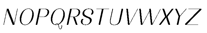 Dichora Thin Extra Condensed Oblique Font UPPERCASE