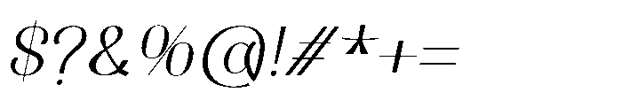 Dichora Thin Oblique Font OTHER CHARS