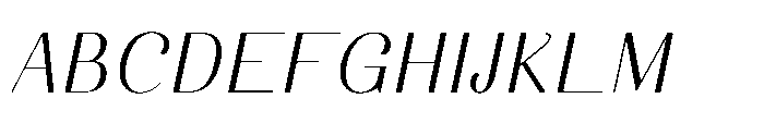 Dichora Thin Semi Expanded Oblique Font UPPERCASE