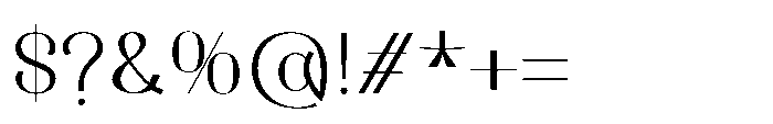 Dichora Thin Font OTHER CHARS