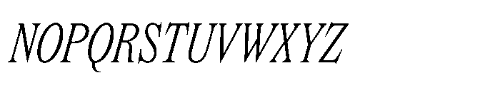 Dickens Cnd Extralight Italic Font UPPERCASE