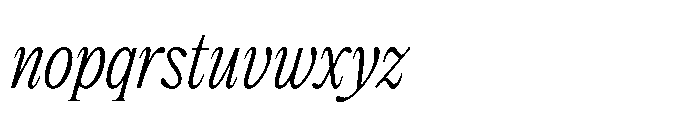 Dickens Cnd Extralight Italic Font LOWERCASE