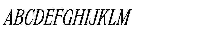 Dickens Cnd Light Italic Font UPPERCASE