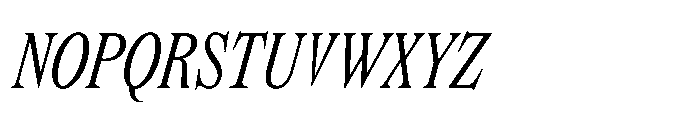 Dickens Cnd Light Italic Font UPPERCASE