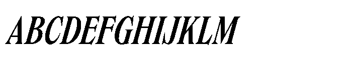 Dickens Cnd Medium Italic Font UPPERCASE