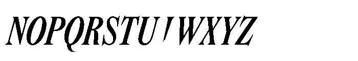 Dickens Cnd Medium Italic Font UPPERCASE
