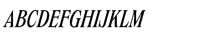 Dickens Cnd Regular Italic Font UPPERCASE