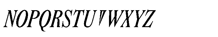 Dickens Cnd Regular Italic Font UPPERCASE