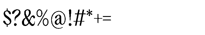 Dickens Cnd Regular Font OTHER CHARS