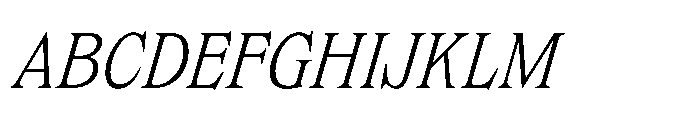 Dickens Extralight Italic Font UPPERCASE