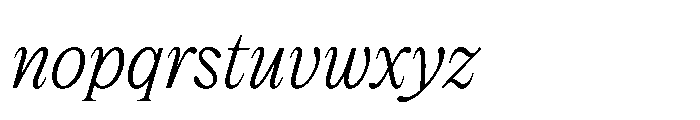 Dickens Extralight Italic Font LOWERCASE