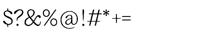 Dickens Extralight Font OTHER CHARS