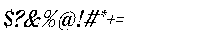 Dickens Regular Italic Font OTHER CHARS