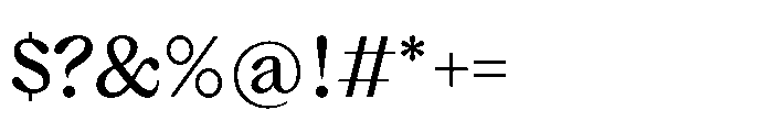Dickens Regular Font OTHER CHARS