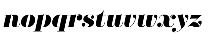 Didonesque Stencil Black Italic Font LOWERCASE