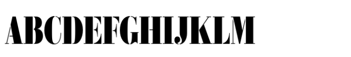 Didonesque Stencil Condensed Black Font UPPERCASE
