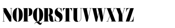 Didonesque Stencil Condensed Black Font UPPERCASE