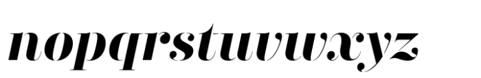 Didonesque Stencil Elegante Bold Italic Font LOWERCASE