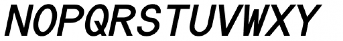 Die Monospaced Hubbuch Bold Italic Font UPPERCASE