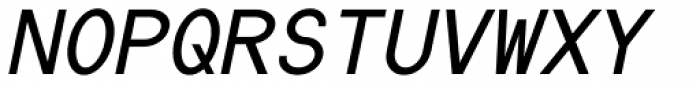 Die Monospaced Hubbuch Italic Font UPPERCASE