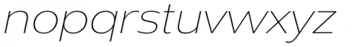 Dienstag Thin Italic Font LOWERCASE
