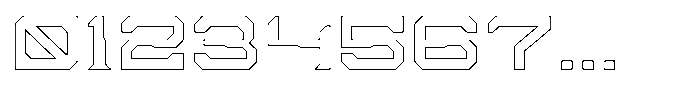 Digital Obelisk Outline Font OTHER CHARS