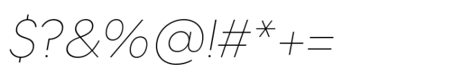 Digital Sans Extra Light Italic Font OTHER CHARS