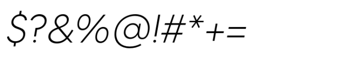 Digital Sans Light Italic Font OTHER CHARS