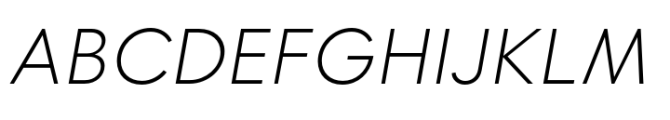 Digital Sans Light Italic Font UPPERCASE