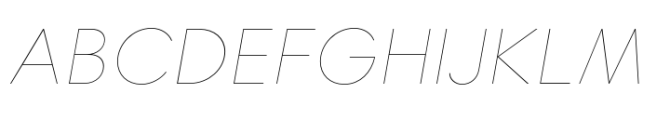 Digital Sans Thin Italic Font UPPERCASE