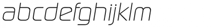 Digital Serial Italic Font LOWERCASE