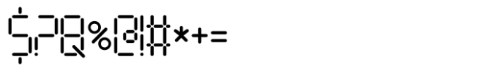 Digital Watch Font OTHER CHARS