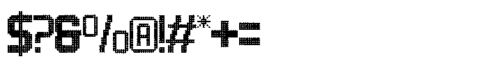 Digital wall clock Font OTHER CHARS