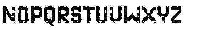 Digital wall clock Font UPPERCASE