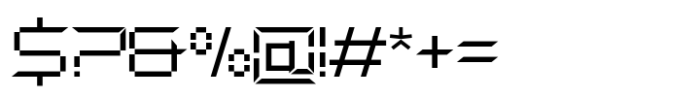 Digitrone Bold Font OTHER CHARS