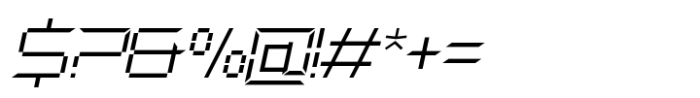 Digitrone Italic Font OTHER CHARS