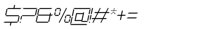 Digitrone Light Italic Font OTHER CHARS