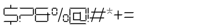 Digitrone Light Font OTHER CHARS