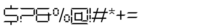 Digitrone Regular Font OTHER CHARS