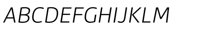 Digiva Light Oblique Font UPPERCASE