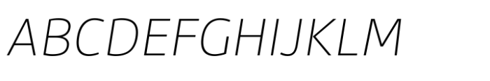 Digiva Thin Oblique Font UPPERCASE
