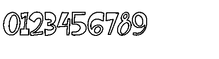 Diglet Sunsin Outline Regular Font OTHER CHARS