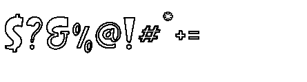 Diglet Sunsin Outline Regular Font OTHER CHARS