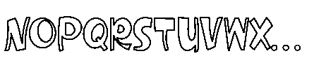 Diglet Sunsin Outline Regular Font UPPERCASE