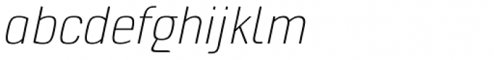 Dignus Condensed Thin Italic Font LOWERCASE