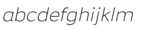 Dikta Neue Extra Light Italic Font LOWERCASE