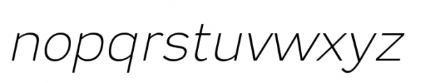 Dikta Neue Extra Light Italic Font LOWERCASE