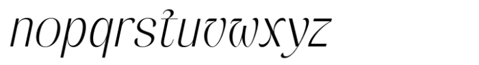 Dingklix Extra Light Italic Font LOWERCASE