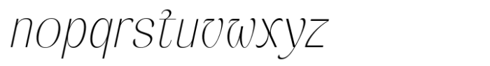 Dingklix Thin Italic Font LOWERCASE