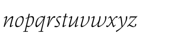Dingocitta Light Italic Font LOWERCASE